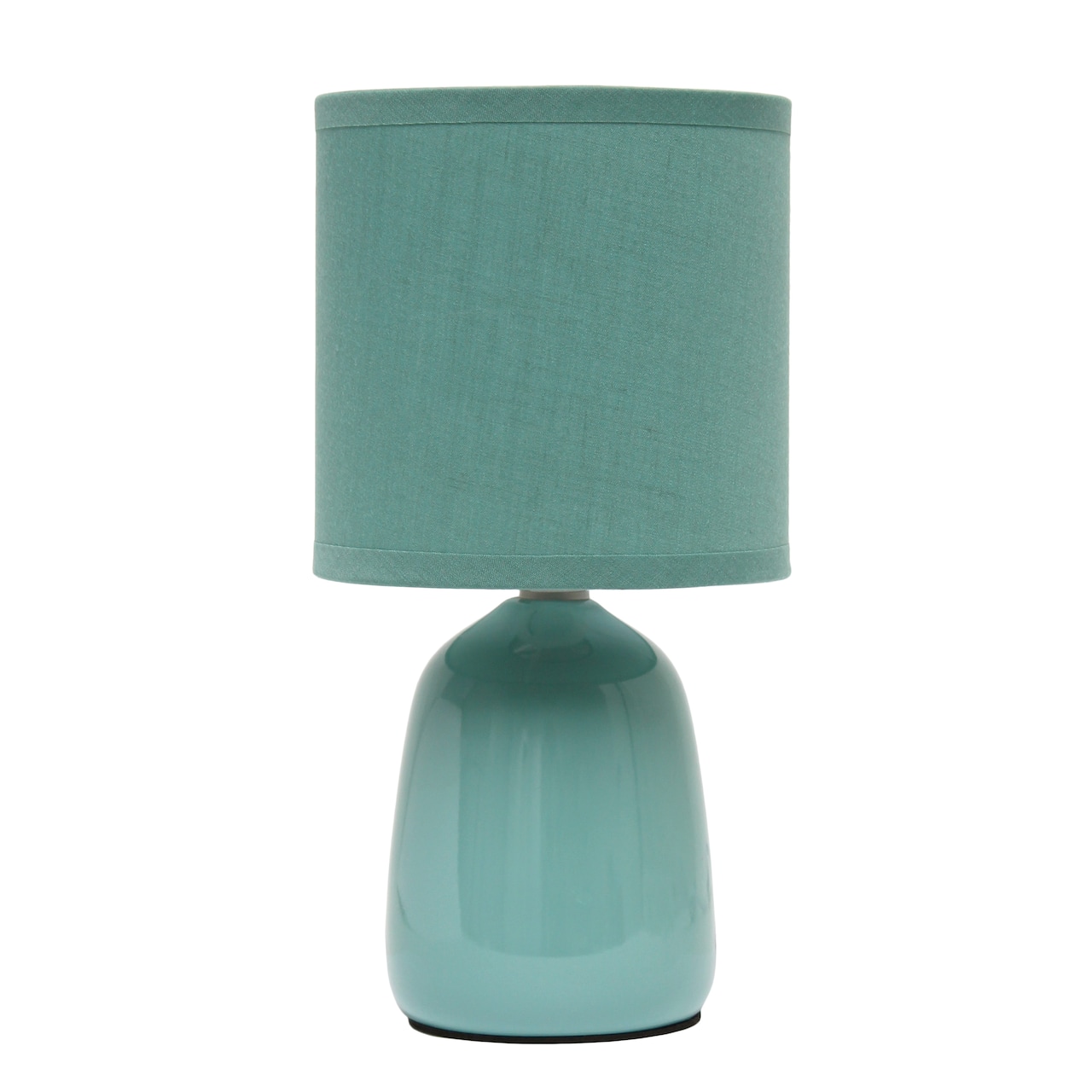 Simple Designs 10" Thimble Base Ceramic Table Lamp
